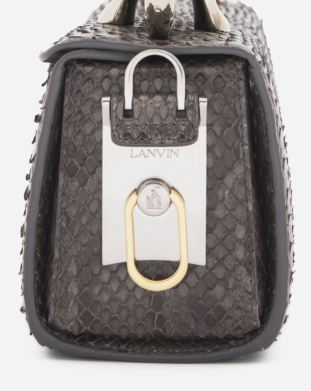 Black Medium Pencil Cat Bag In Python | Lanvin Women
