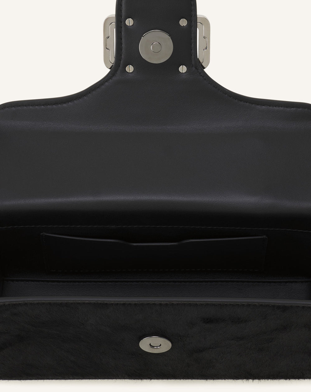 Black Pencil Cat Nano Leather Bag With Pony Effect And Rhinestones | Lanvin Women