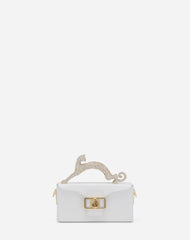 White Pencil Cat Bag In Leather And Rhinestones | Lanvin Women