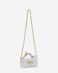 White Pencil Cat Bag In Leather And Rhinestones | Lanvin Women