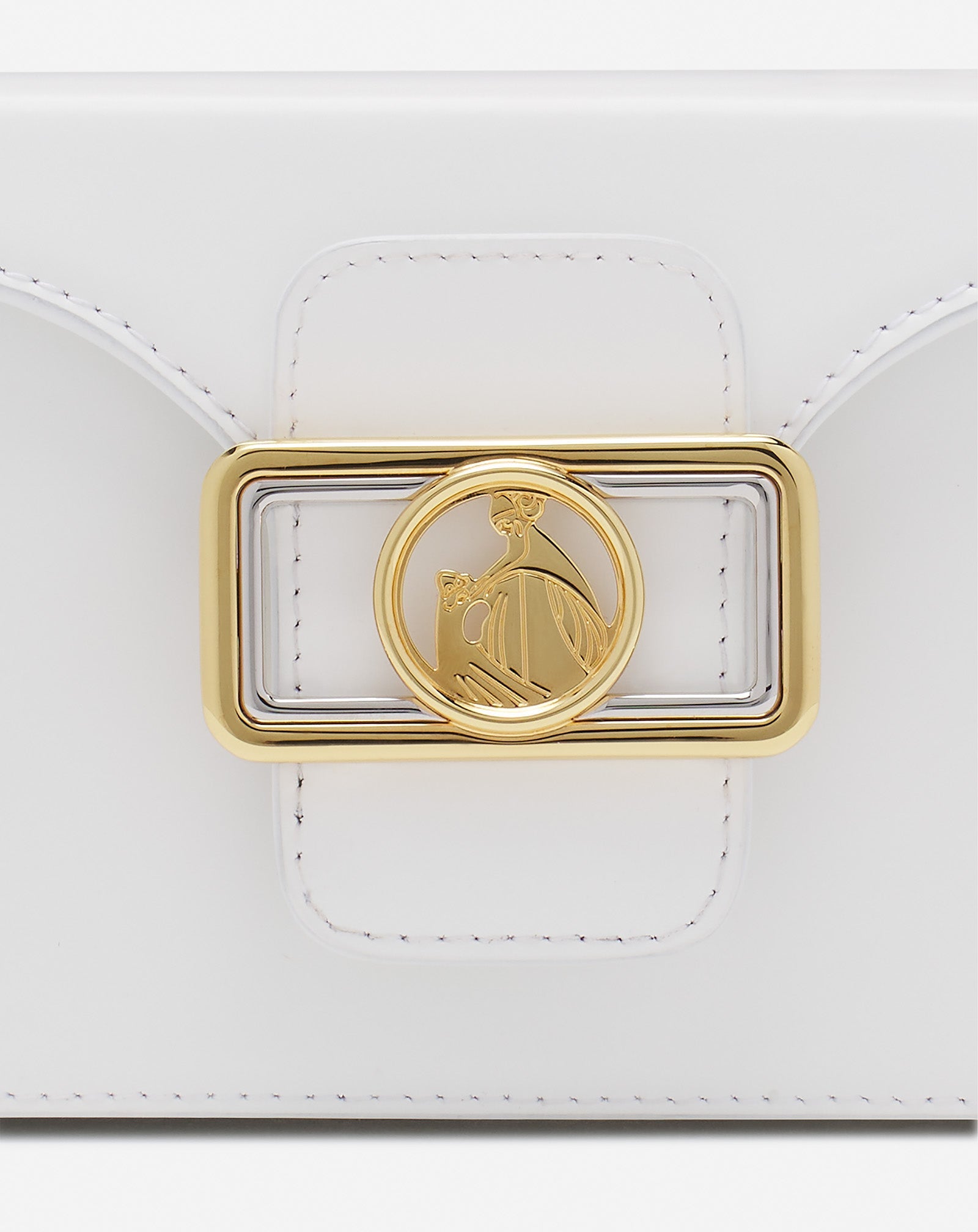 White Pencil Cat Bag In Leather And Rhinestones | Lanvin Women