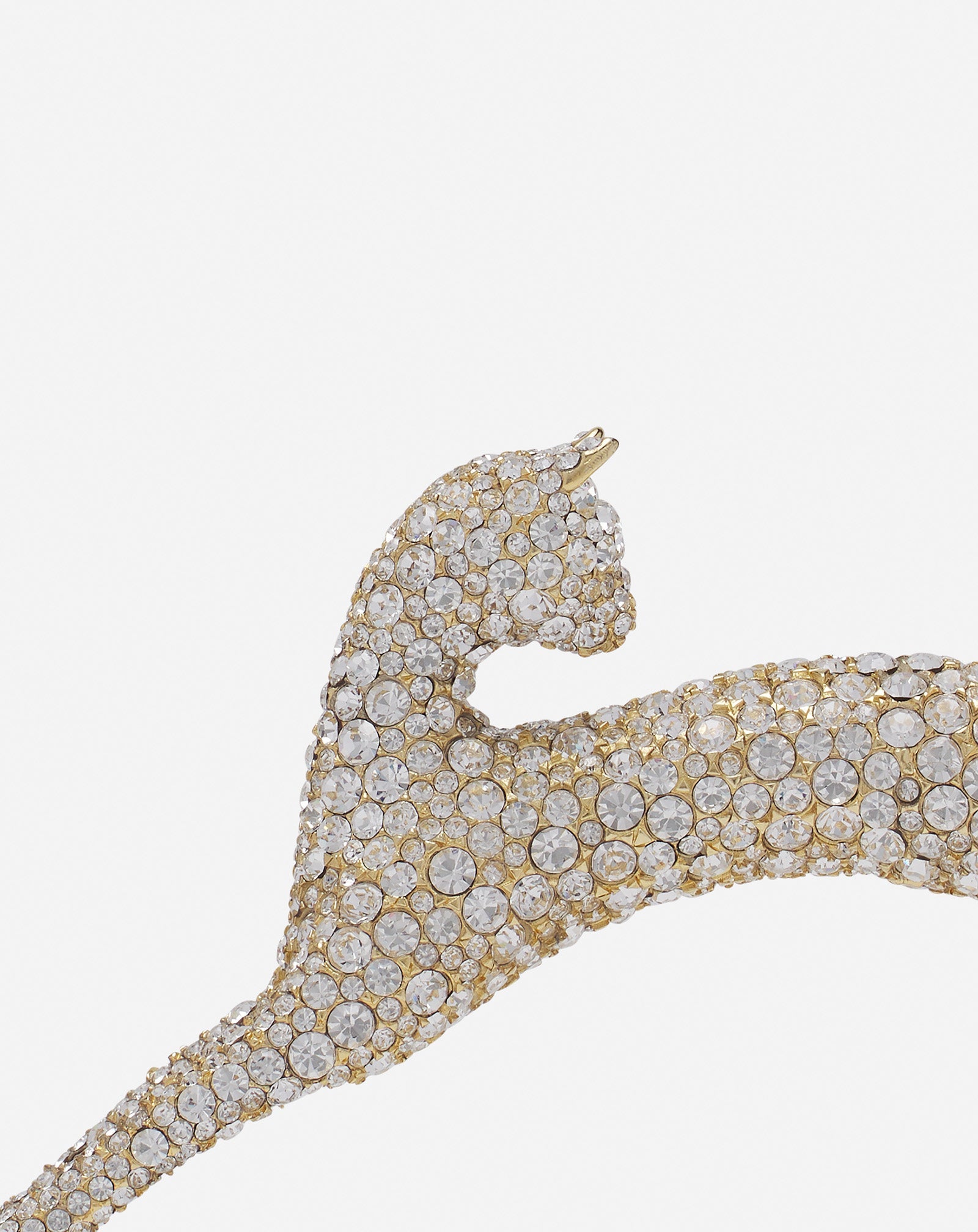 White Pencil Cat Bag In Leather And Rhinestones | Lanvin Women