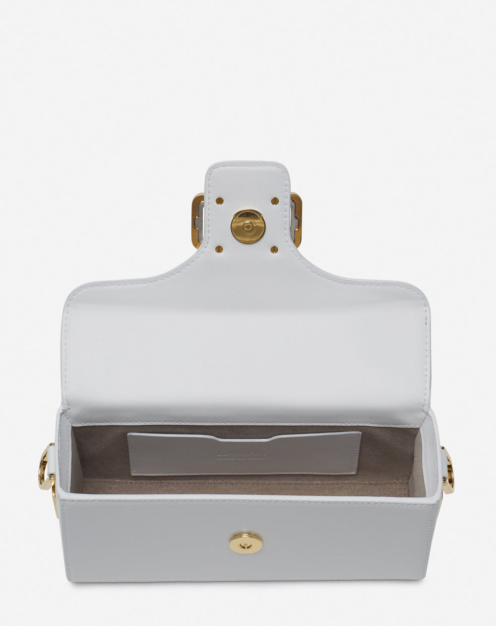White Pencil Cat Bag In Leather And Rhinestones | Lanvin Women