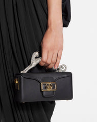 Black Nano Pencil Cat Bag In Leather And Rhinestone | Lanvin Women