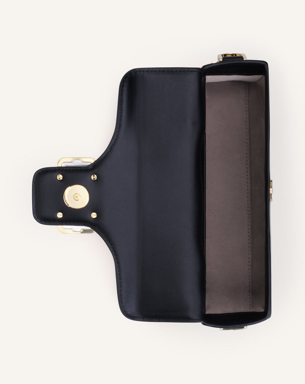 Black Leather Nano Pencil Cat Bag With Rhinestones | Lanvin Women