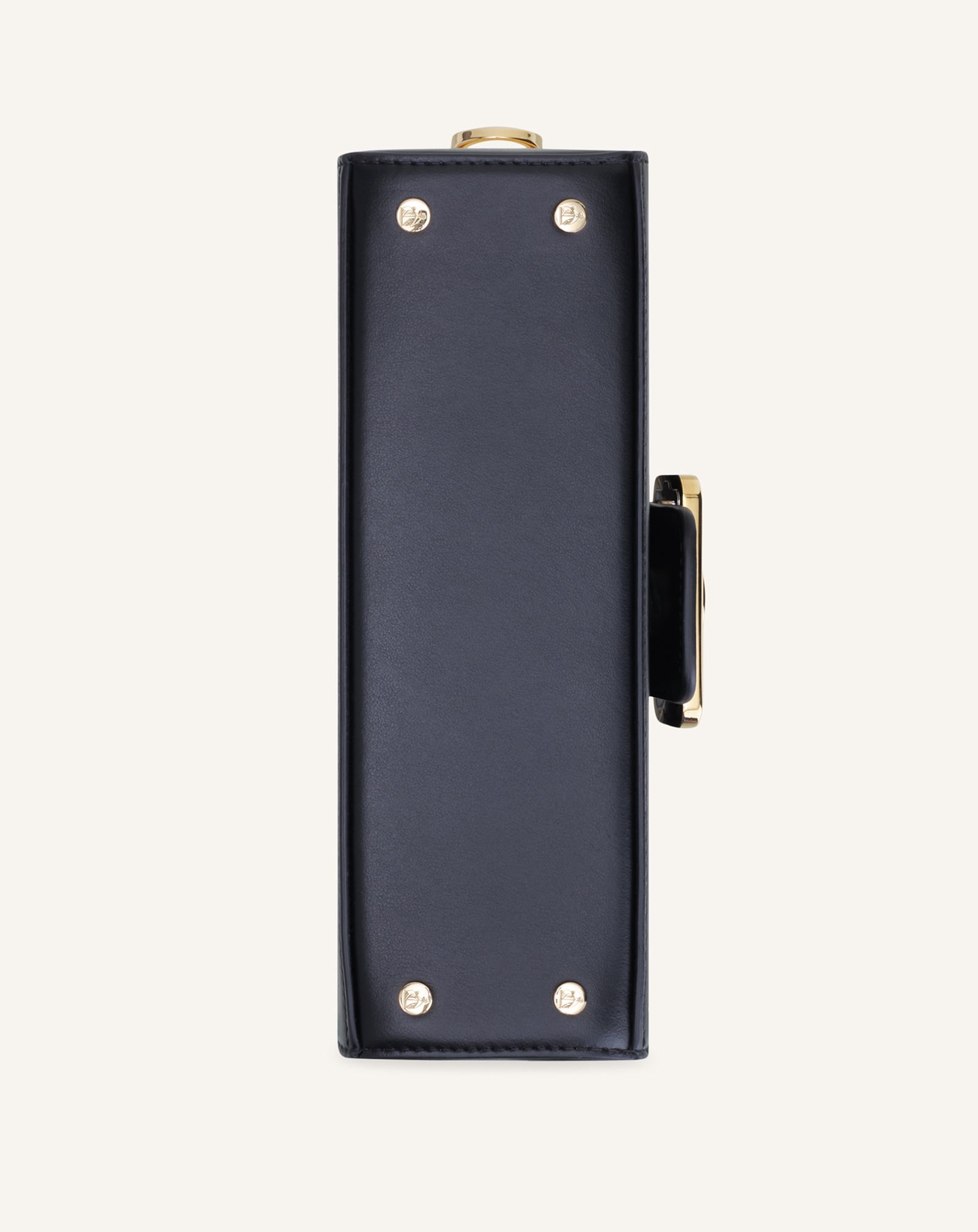 Black Leather Nano Pencil Cat Bag With Rhinestones | Lanvin Women