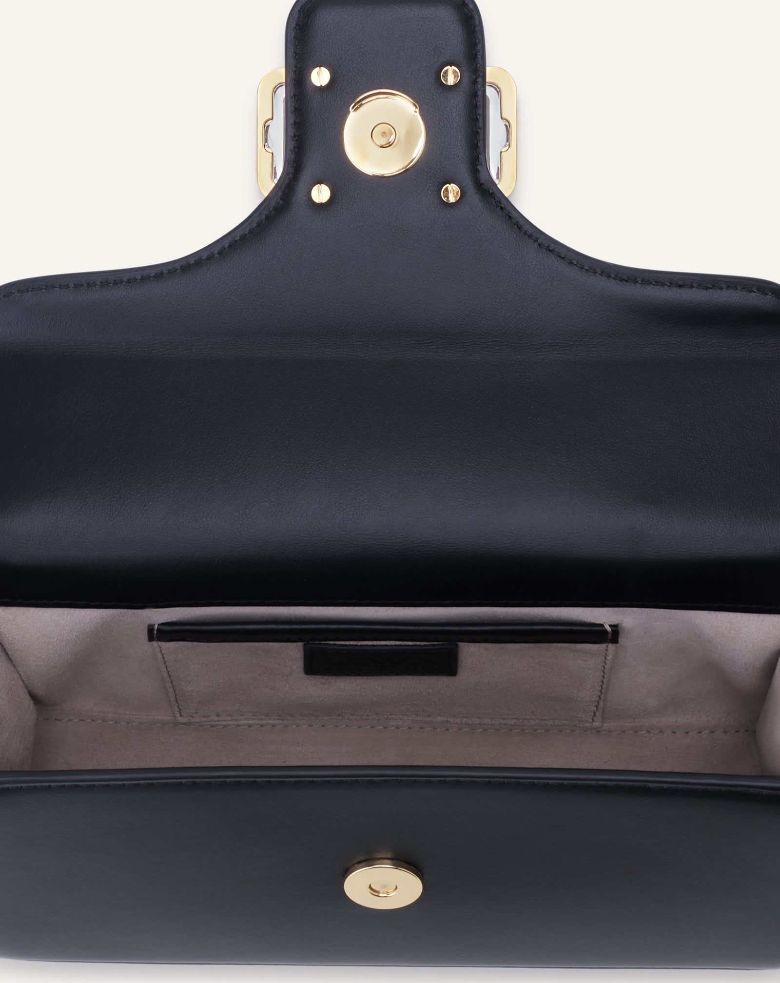 Black Leather Nano Pencil Cat Bag With Rhinestones | Lanvin Women