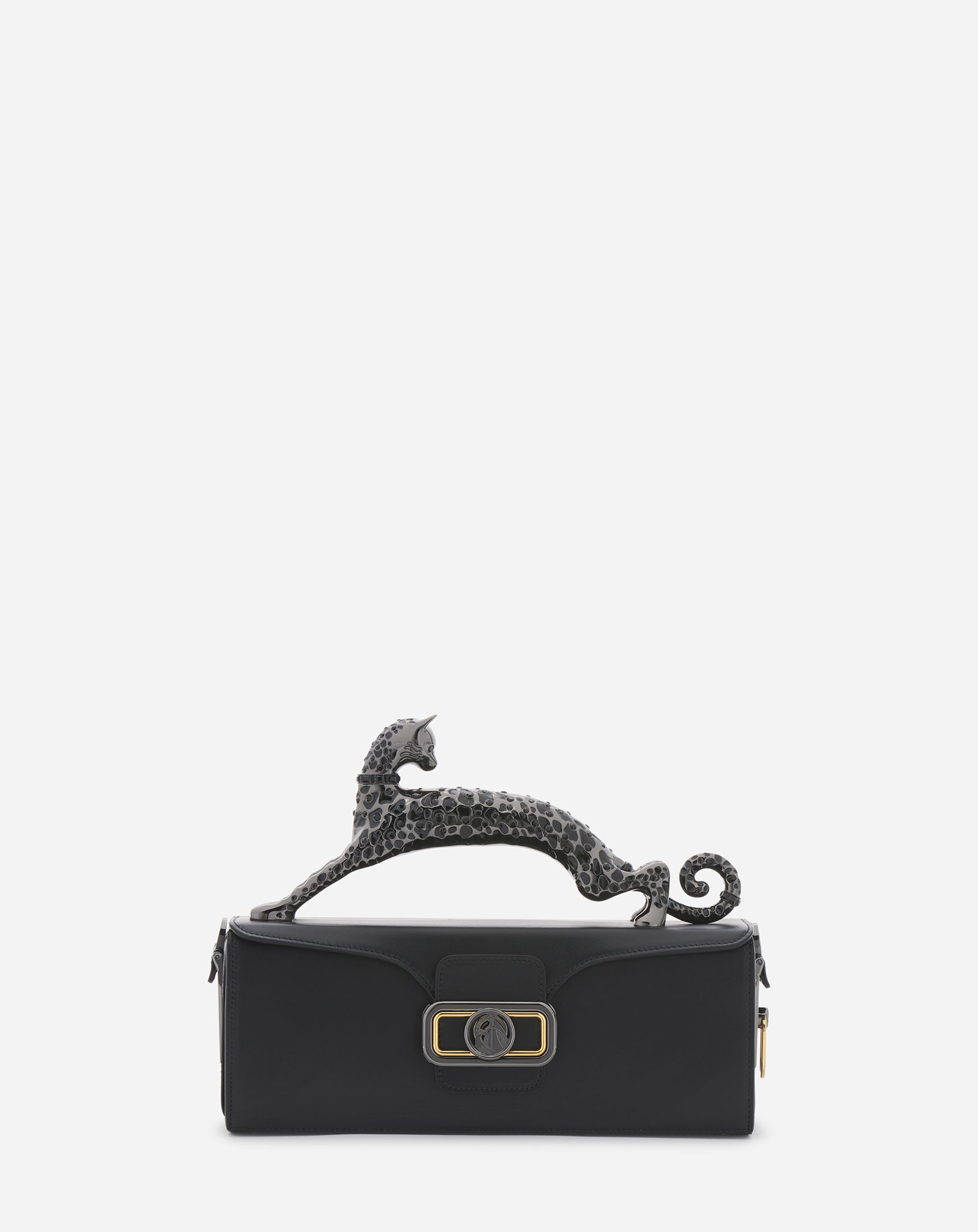 Black Medium Leather Pencil Cat Bag | Lanvin Women
