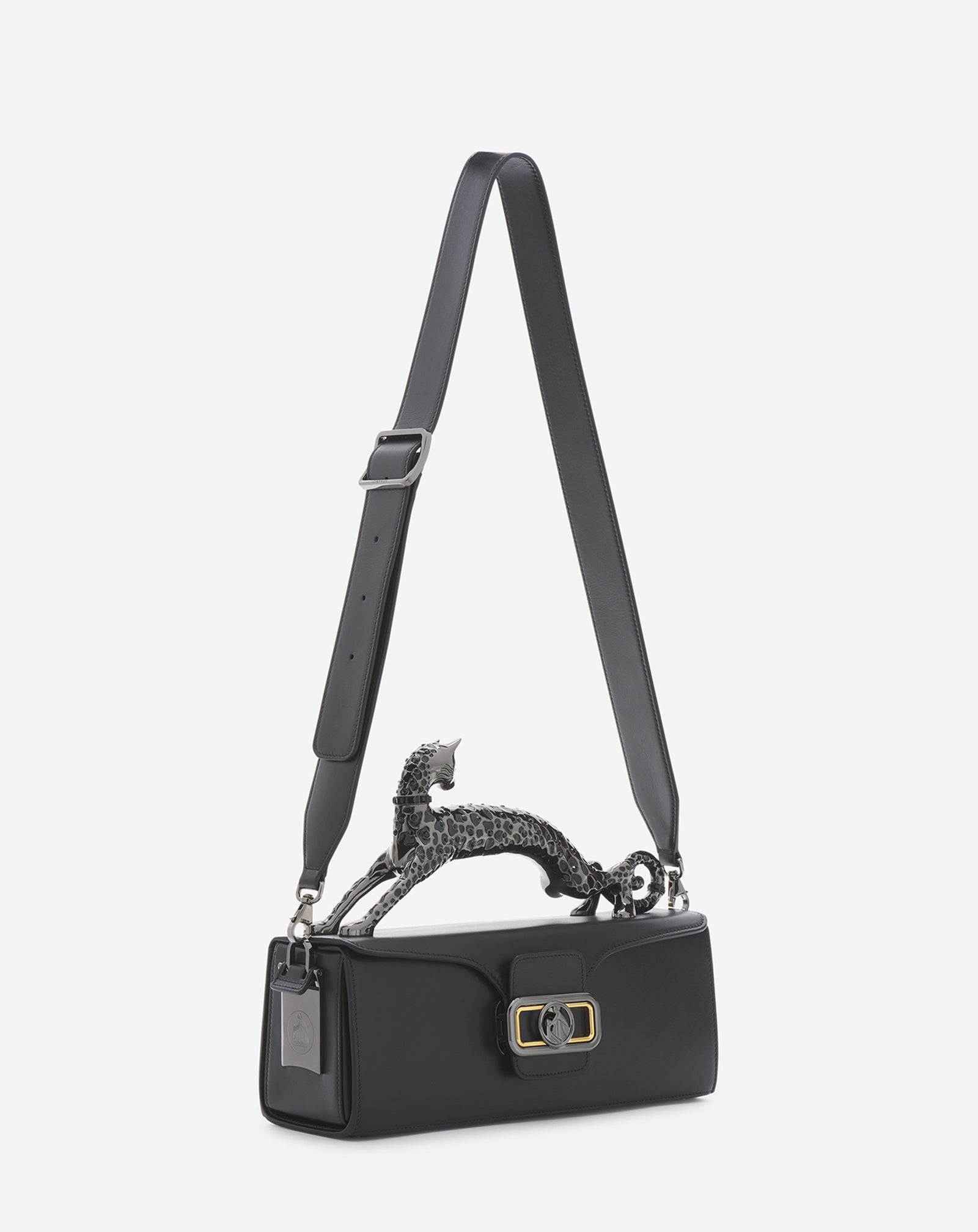 Black Medium Leather Pencil Cat Bag | Lanvin Women