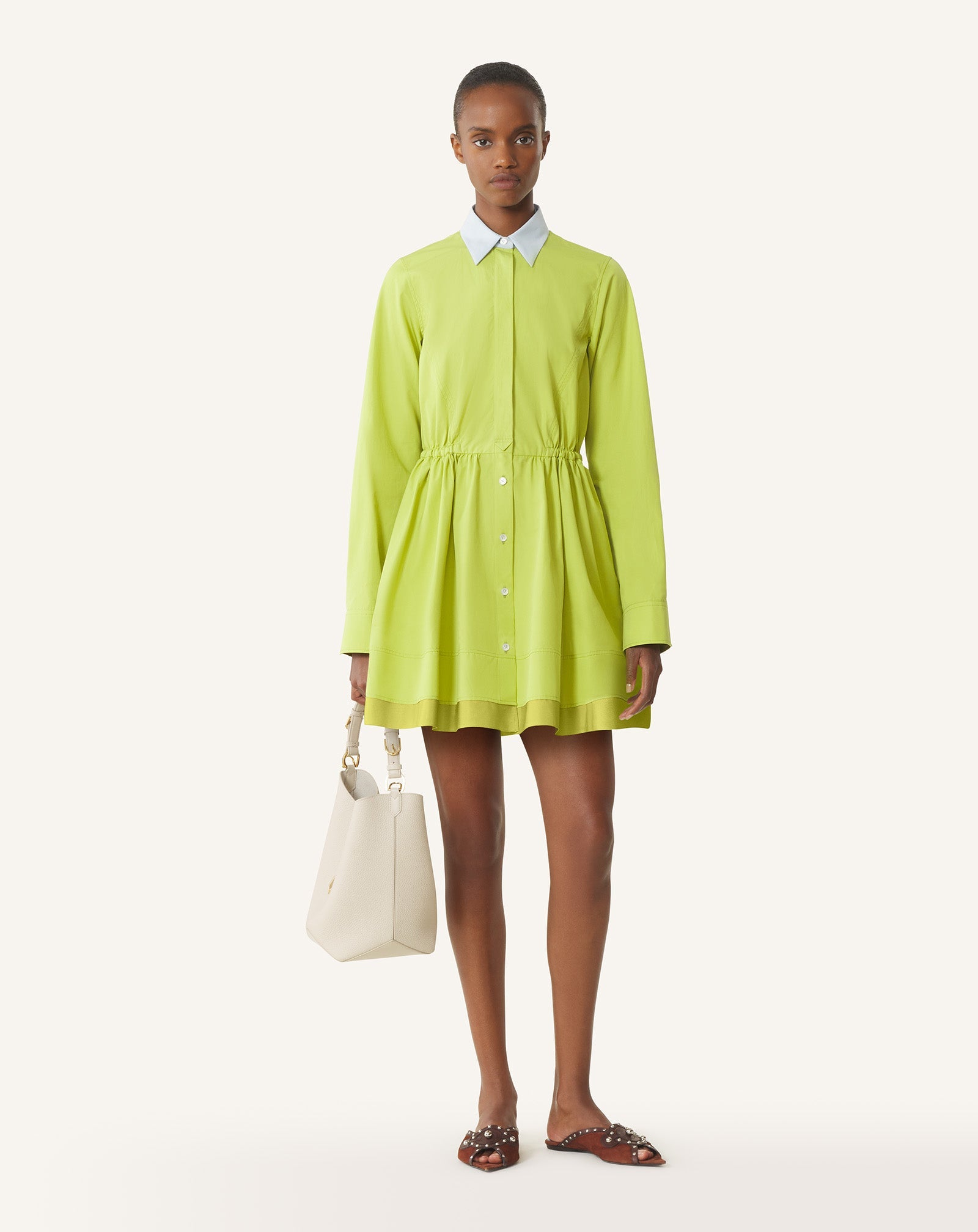 White Catch By Lanvin Medium Leather Bucket Bag | Lanvin Women