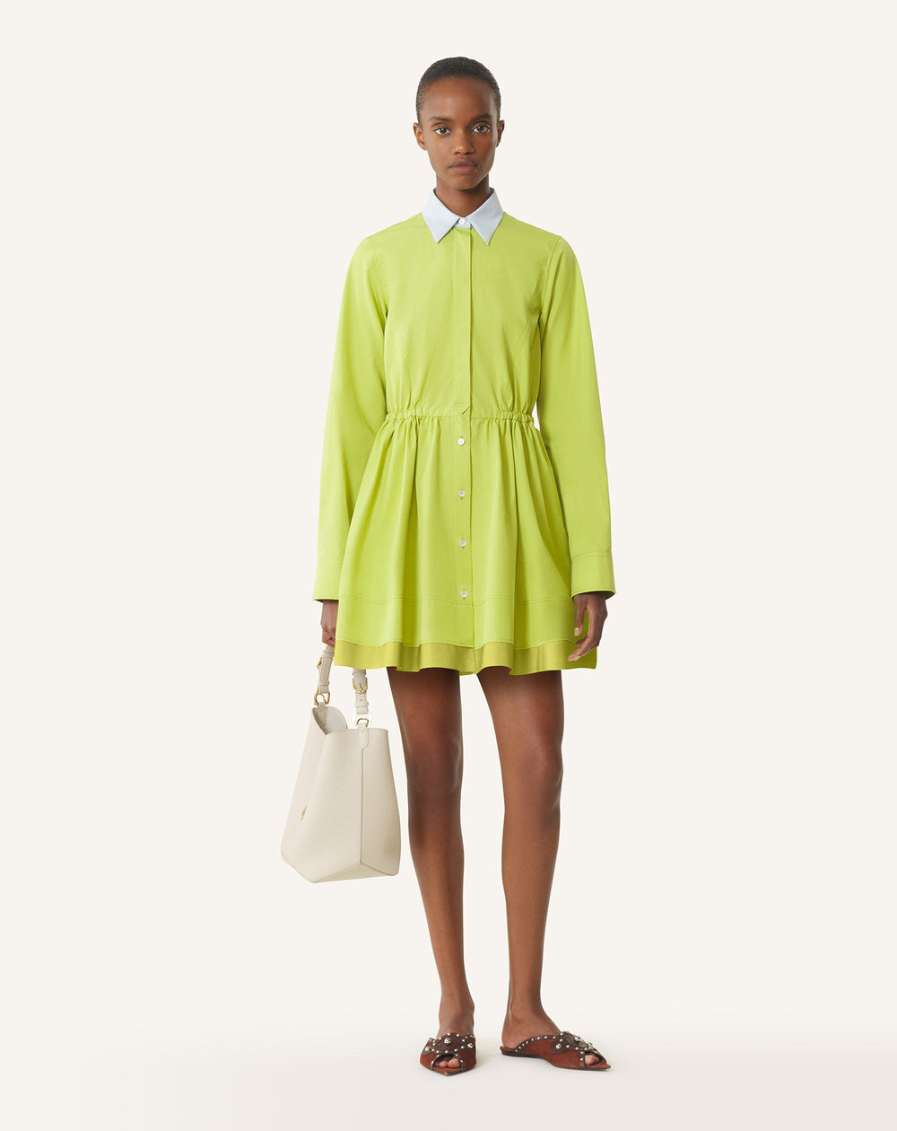 White Catch By Lanvin Medium Leather Bucket Bag | Lanvin Women
