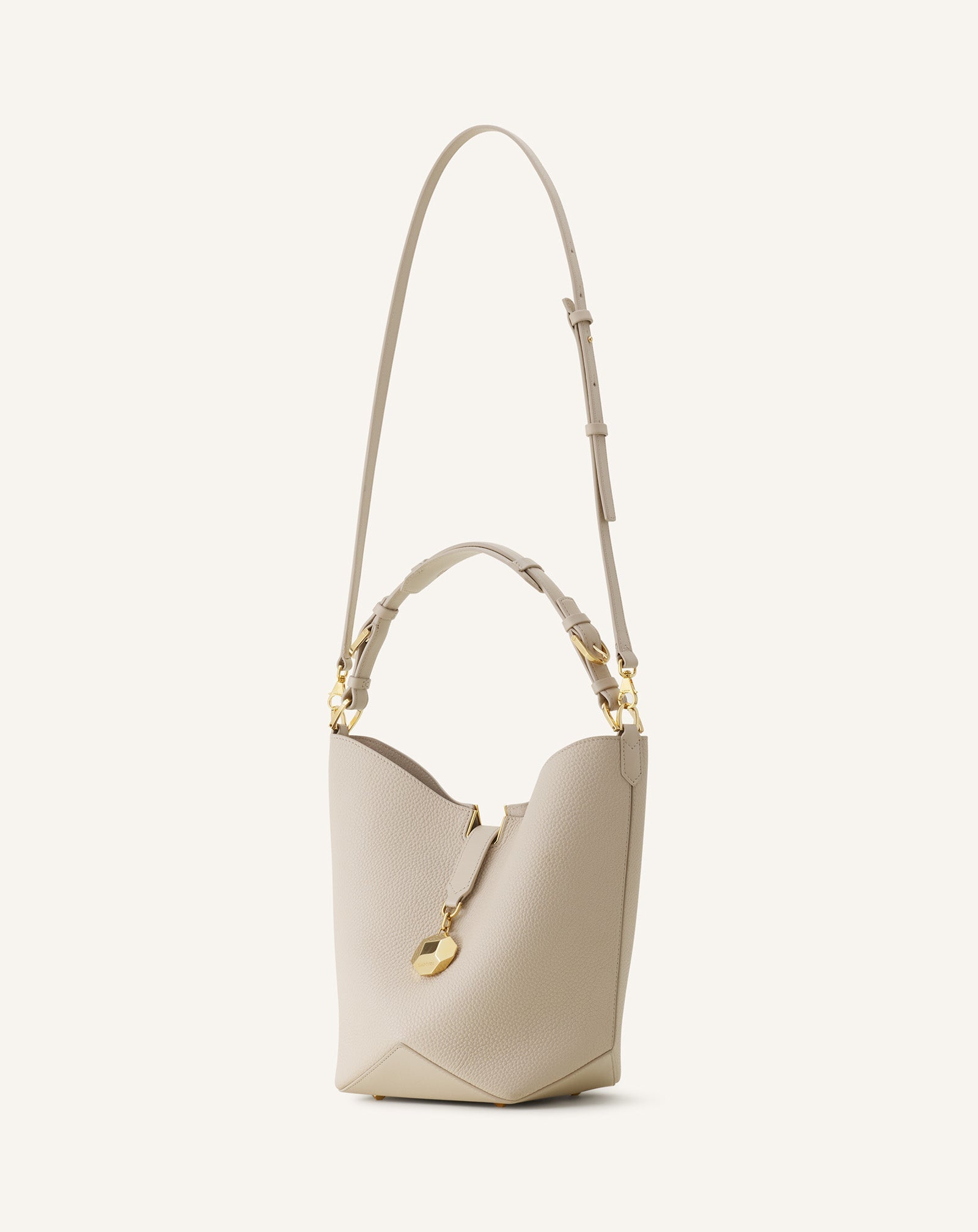 White Catch By Lanvin Medium Leather Bucket Bag | Lanvin Women