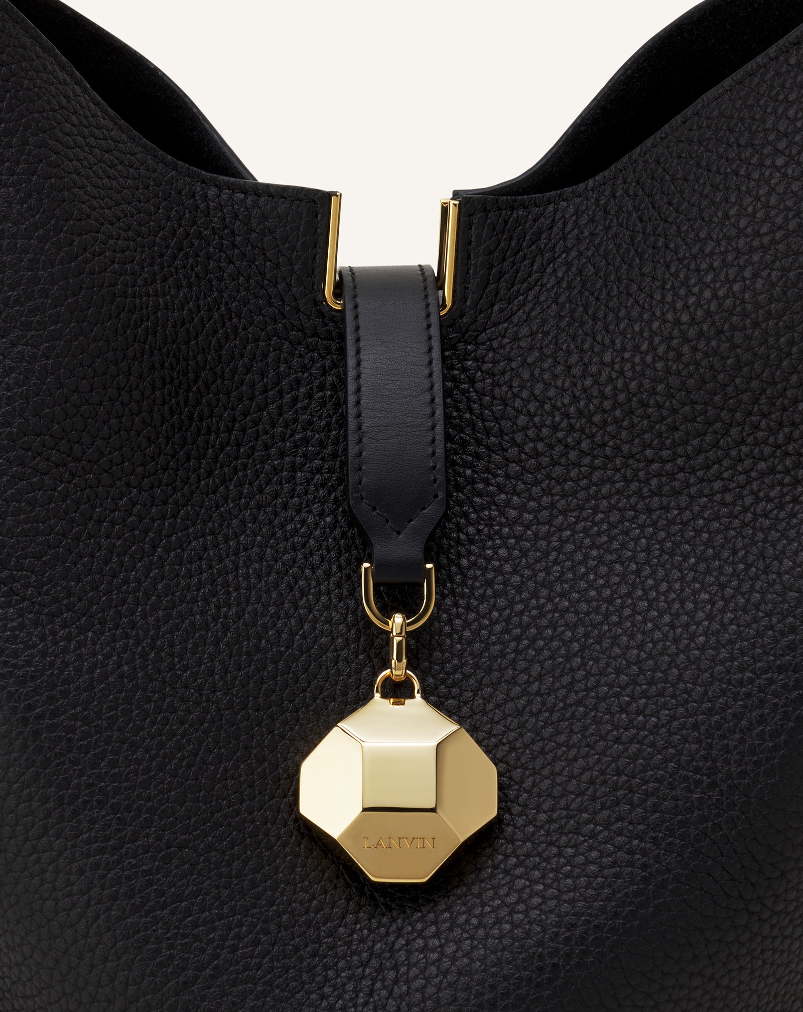 Black Catch By Lanvin Medium Leather Bucket Bag | Lanvin Women