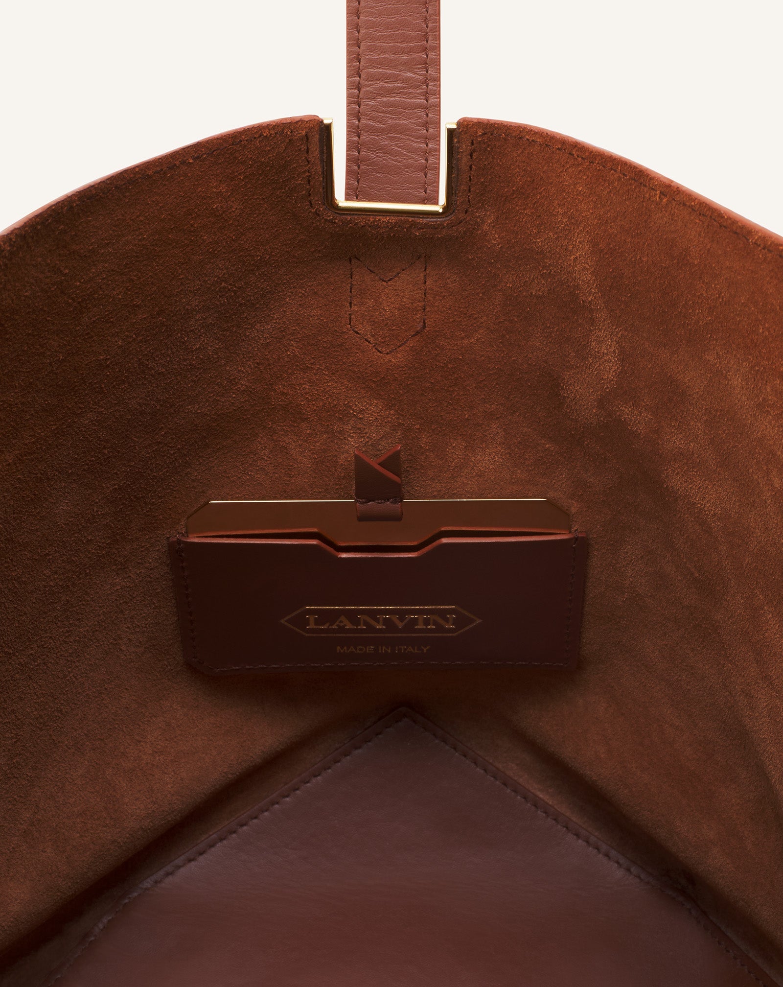 Brown Catch By Lanvin Medium Leather Bucket Bag | Lanvin Women