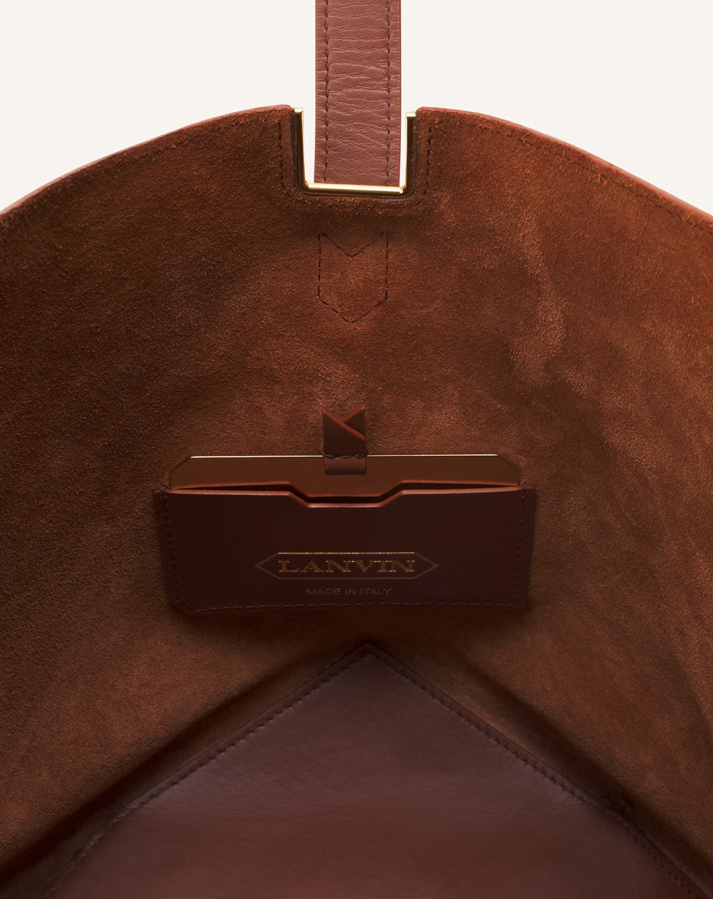 Brown Catch By Lanvin Medium Leather Bucket Bag | Lanvin Women