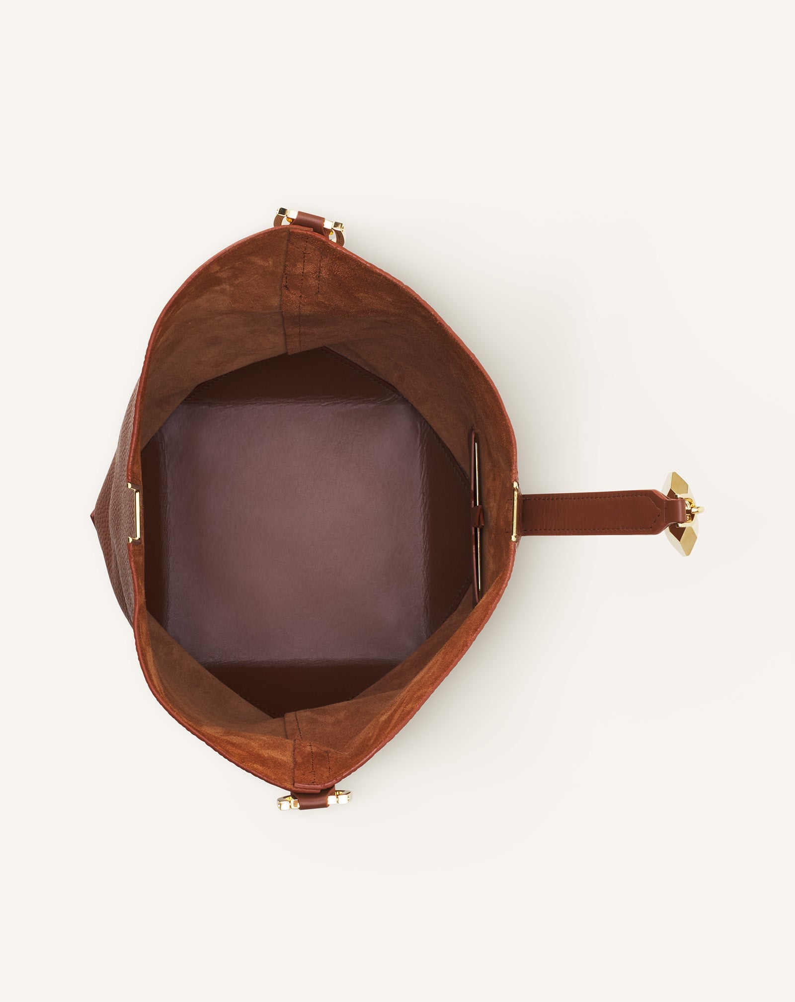 Brown Catch By Lanvin Medium Leather Bucket Bag | Lanvin Women
