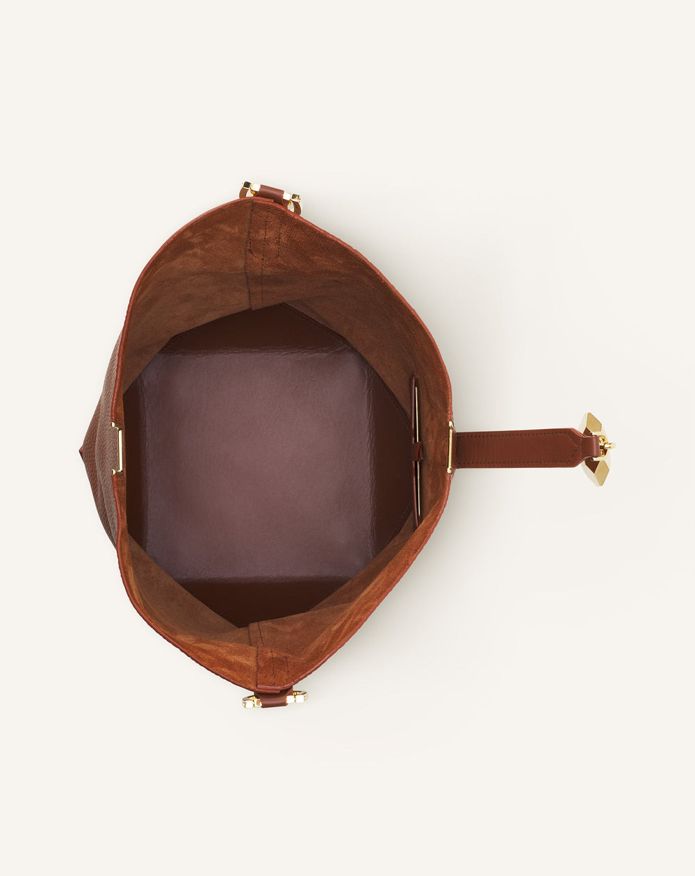 Brown Catch By Lanvin Medium Leather Bucket Bag | Lanvin Women