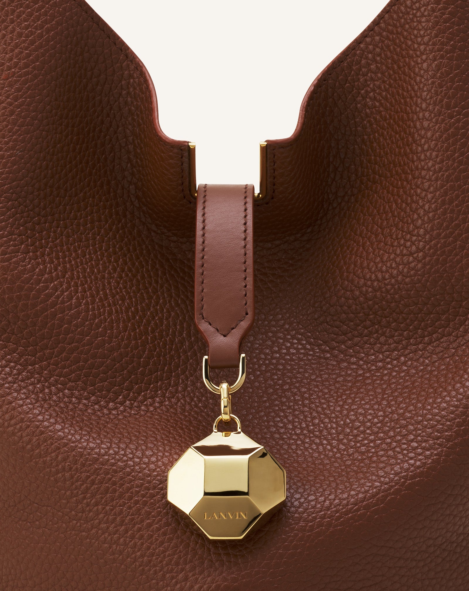 Brown Catch By Lanvin Medium Leather Bucket Bag | Lanvin Women