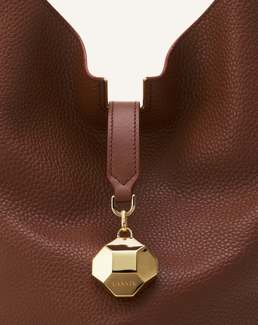 Brown Catch By Lanvin Medium Leather Bucket Bag | Lanvin Women