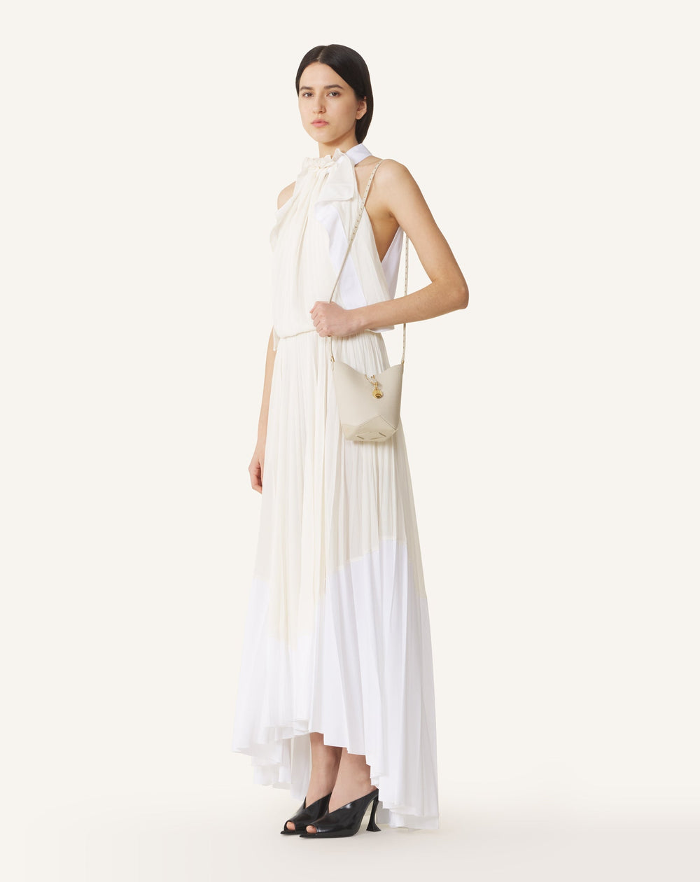 White Catch Nano By Lanvin Leather Bucket Bag | Lanvin Women
