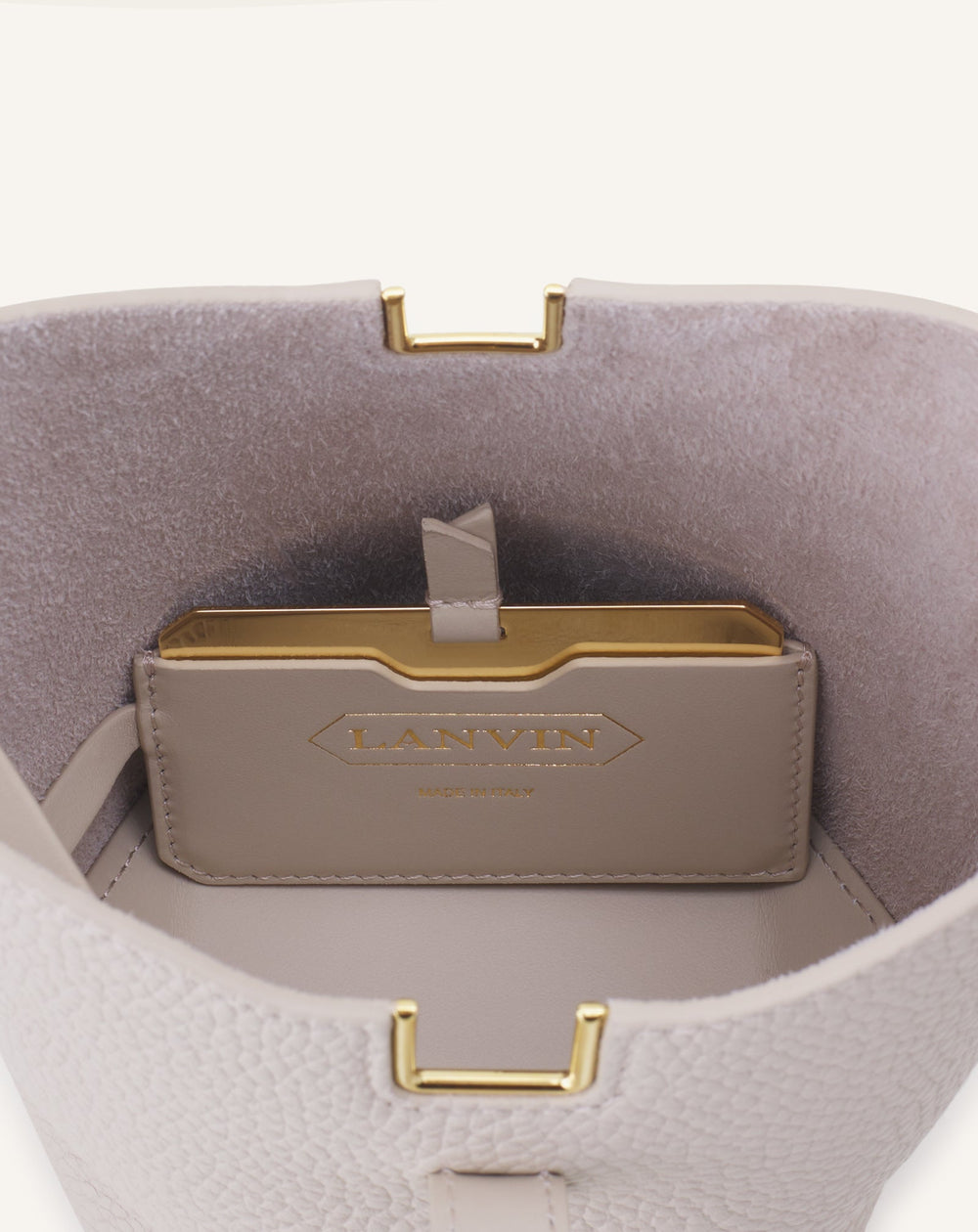 White Catch Nano By Lanvin Leather Bucket Bag | Lanvin Women