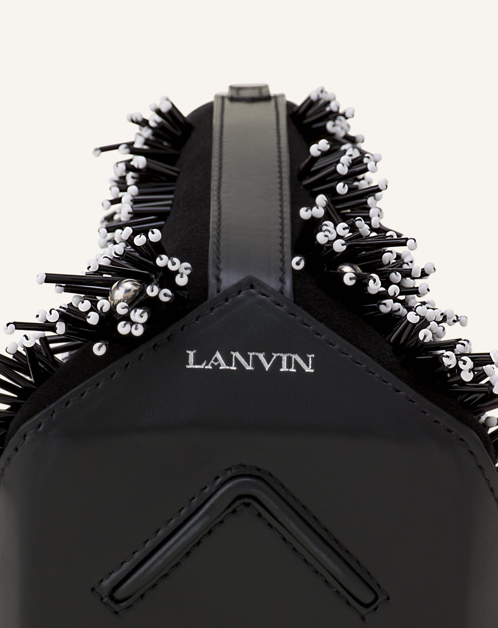 Sac Seau Catch By Lanvin En Cuir Brodé Black | Lanvin Women