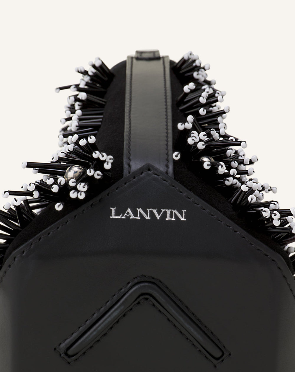 Sac Seau Catch By Lanvin En Cuir Brodé Black | Lanvin Women