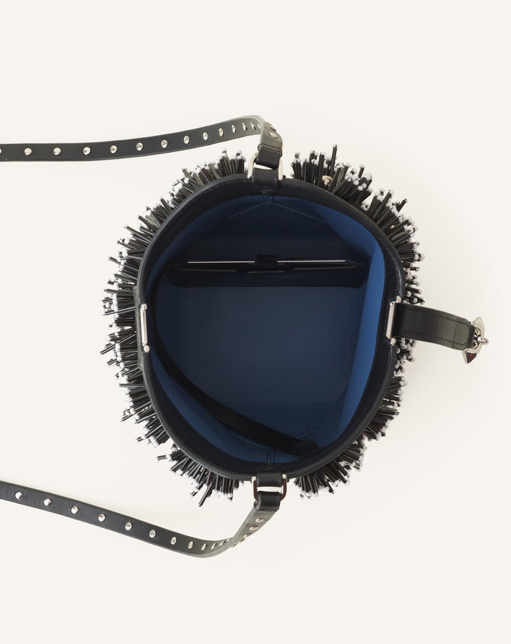 Sac Seau Catch By Lanvin En Cuir Brodé Black | Lanvin Women