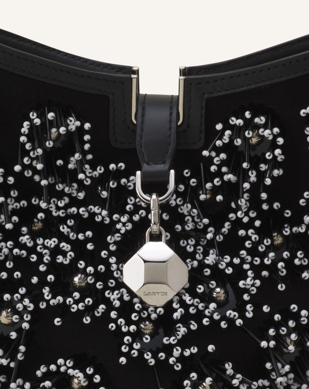 Sac Seau Catch By Lanvin En Cuir Brodé Black | Lanvin Women
