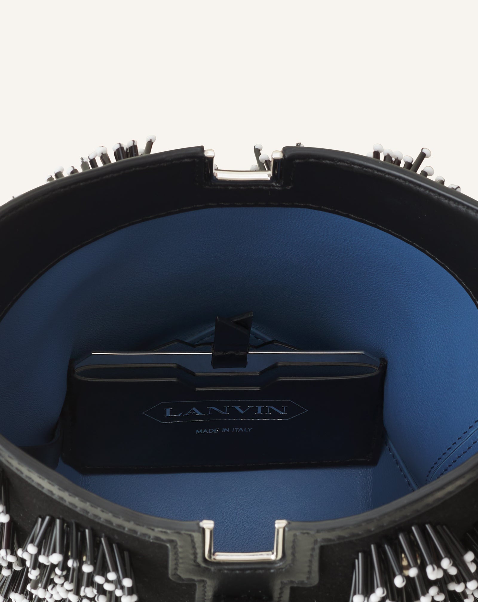 Sac Seau Catch By Lanvin En Cuir Brodé Black | Lanvin Women