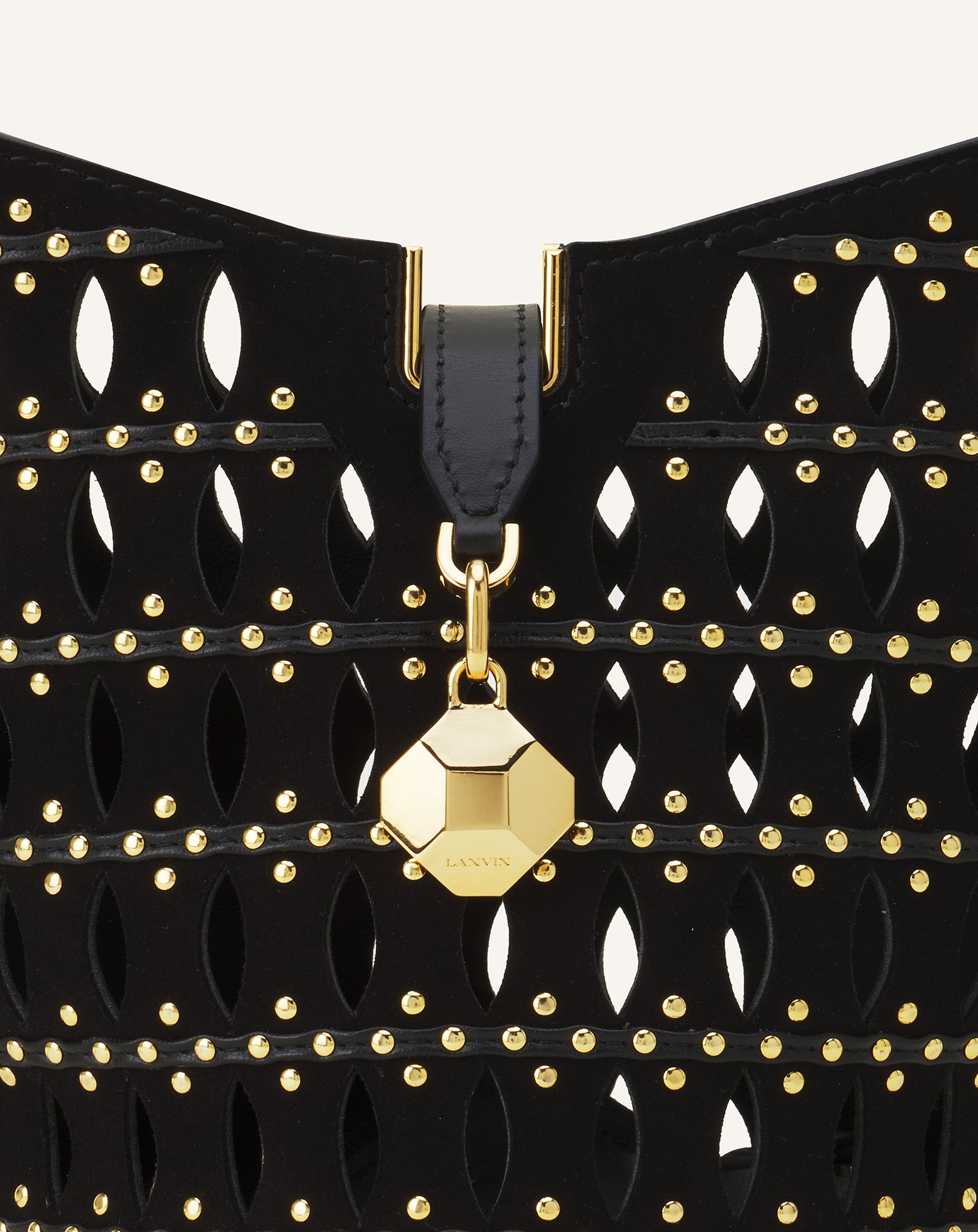 Black Catch Nano By Lanvin Bucket Bag In Suede | Lanvin Women