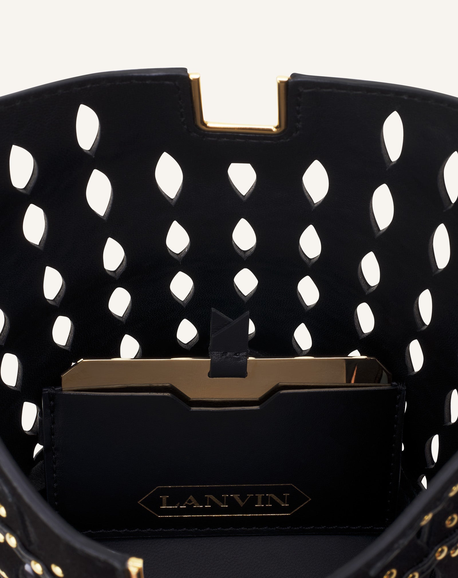 Black Catch Nano By Lanvin Bucket Bag In Suede | Lanvin Women