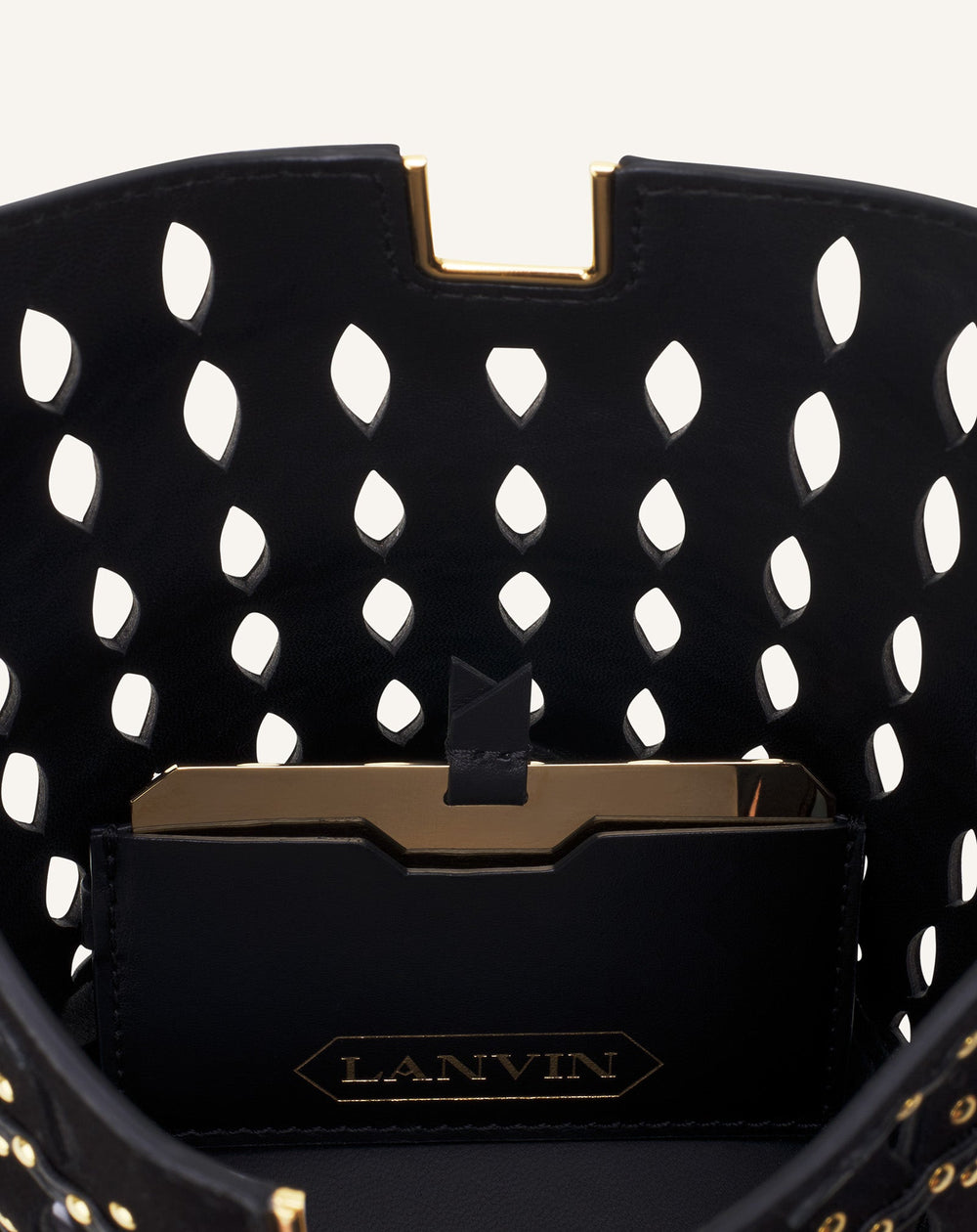 Black Catch Nano By Lanvin Bucket Bag In Suede | Lanvin Women