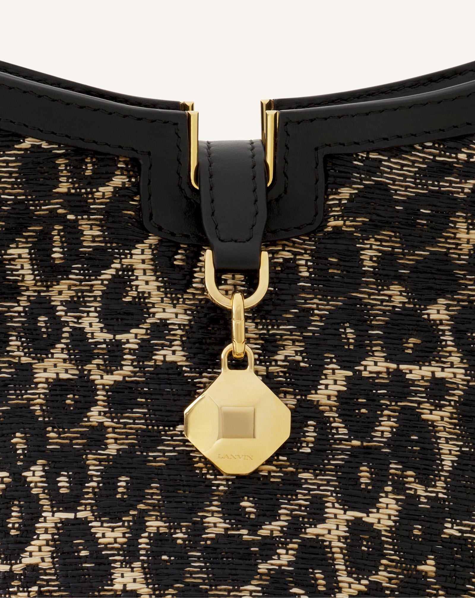 Sac Sceau En Rafia Avec Sangle Pm Beige | Lanvin Women