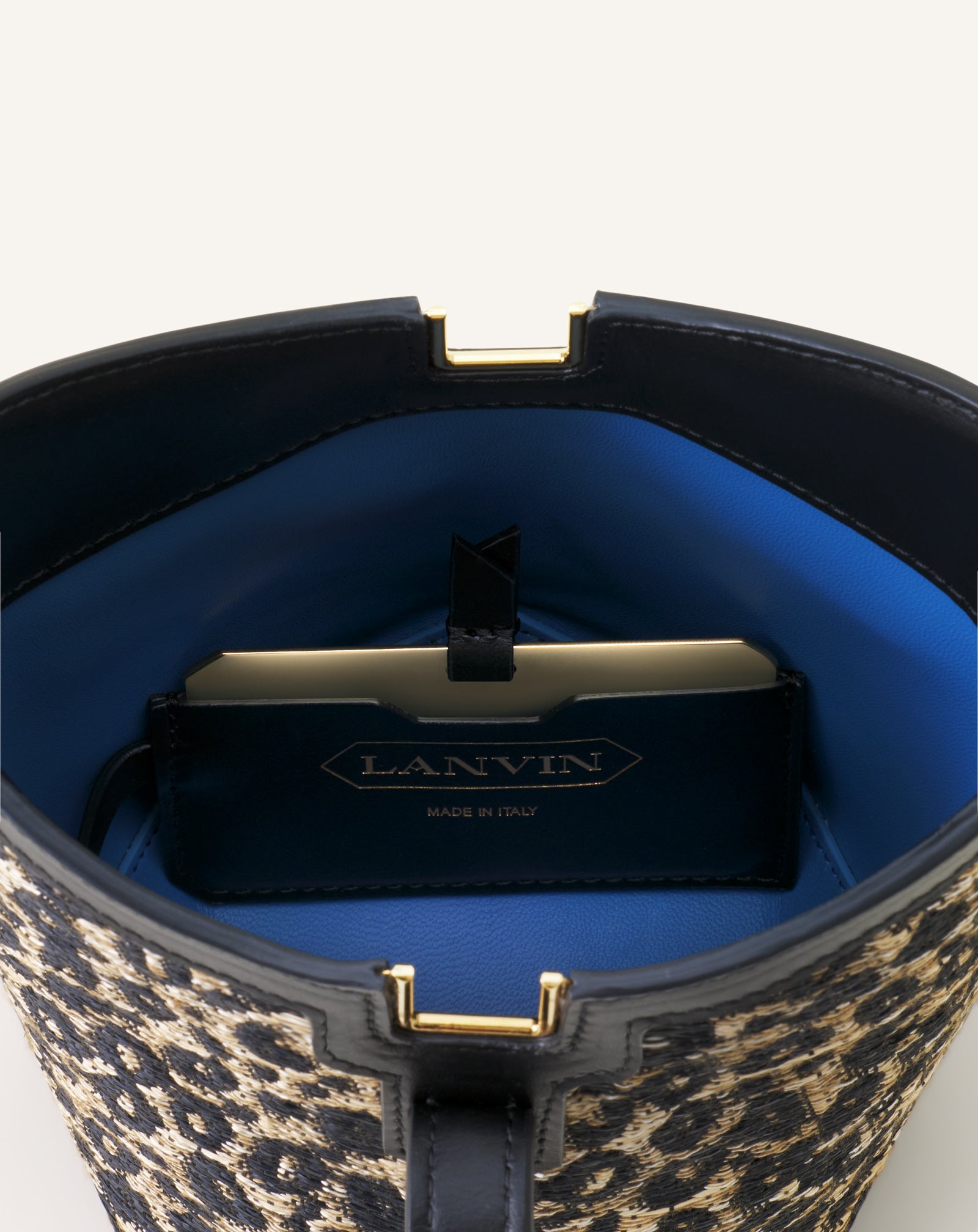 Sac Sceau En Rafia Avec Sangle Pm Beige | Lanvin Women