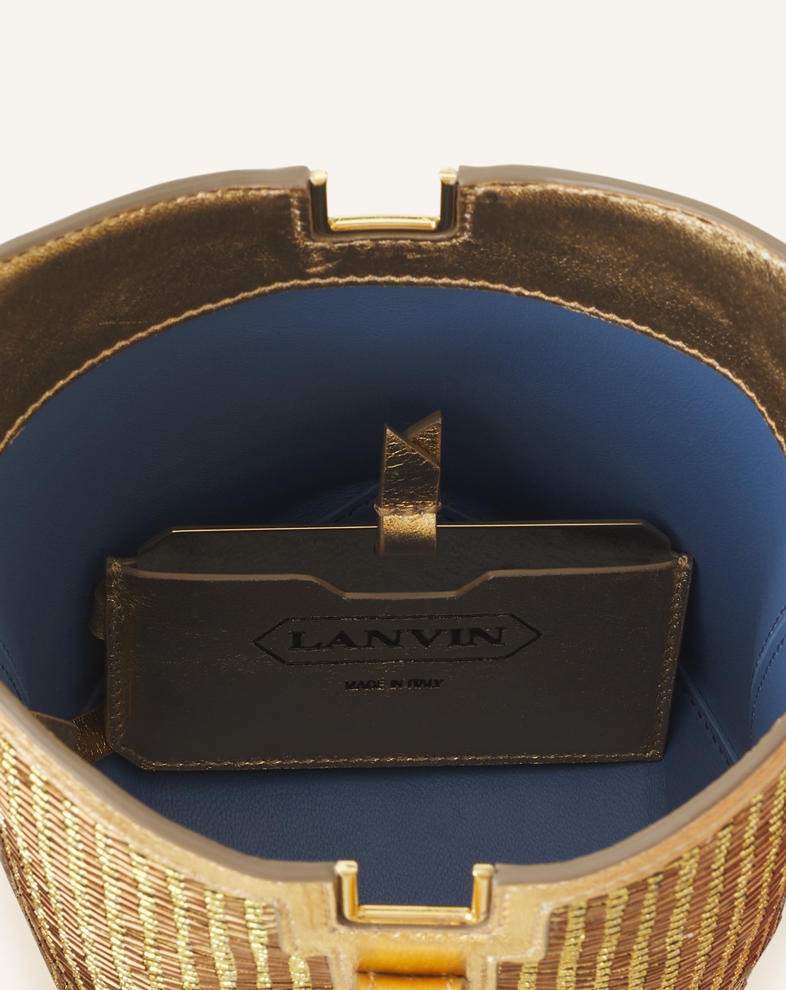 Sac Seau Catch By Lanvin En Raffia Silver | Lanvin Women