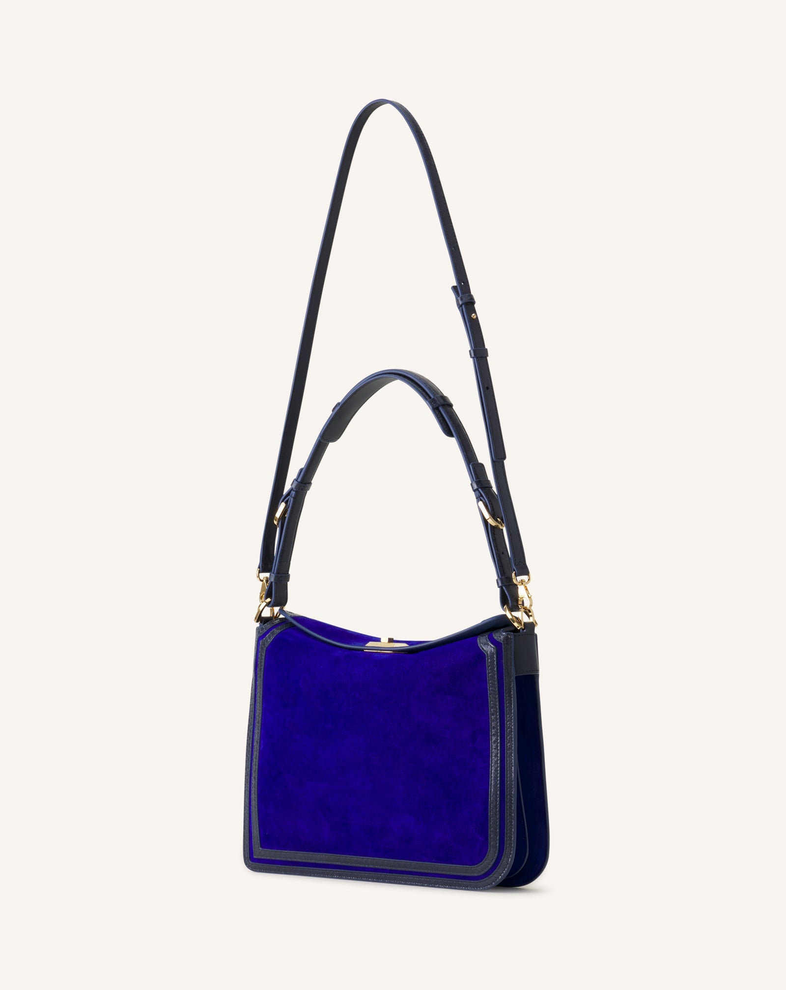 Compagnon Sac Epaule Asymetrique En Daim Mm Blue | Lanvin Women