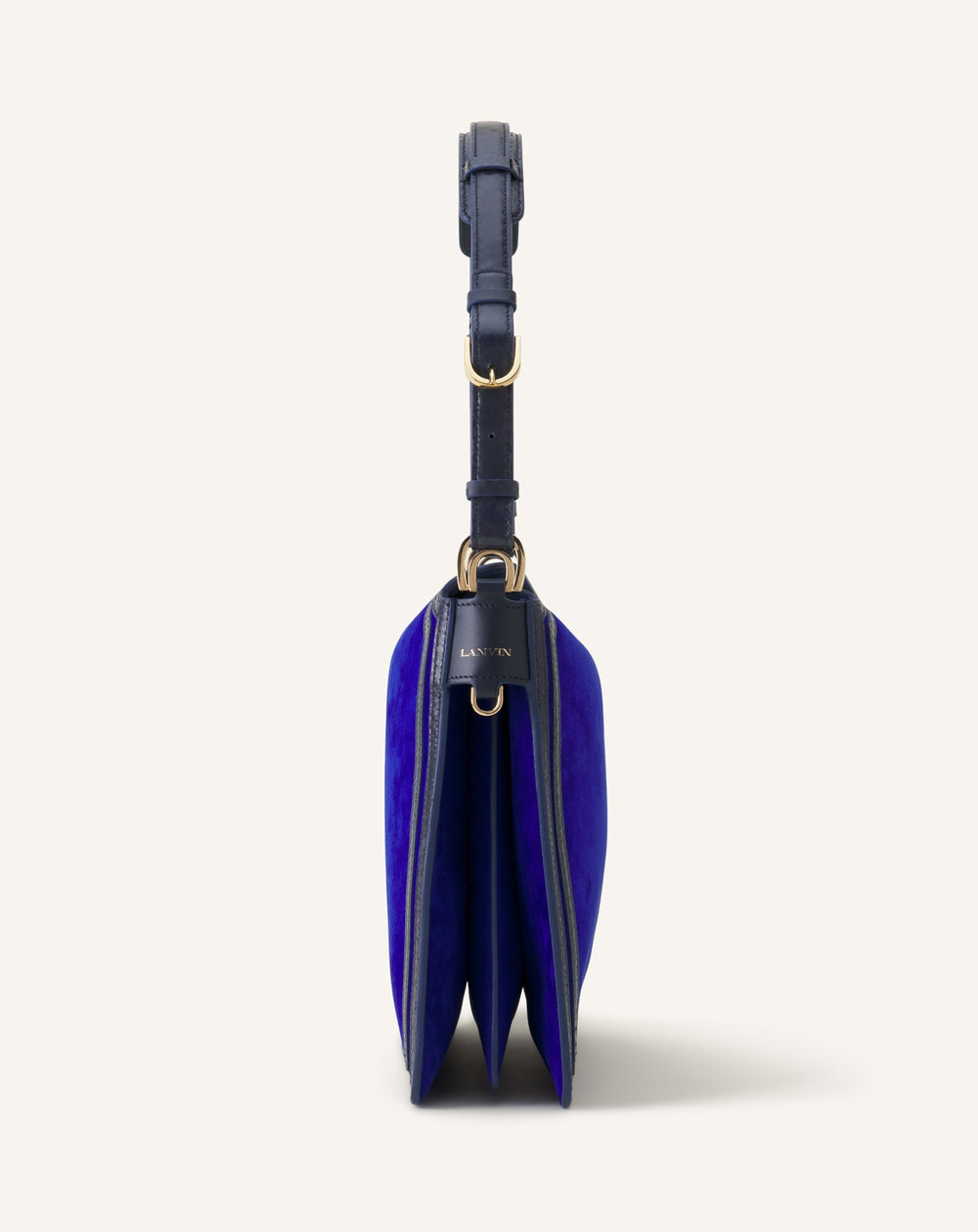 Compagnon Sac Epaule Asymetrique En Daim Mm Blue | Lanvin Women