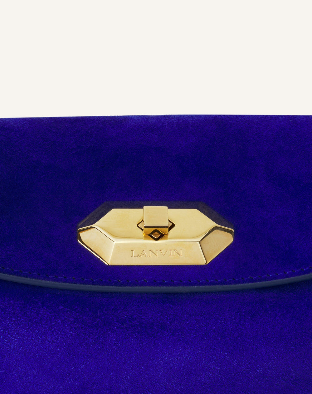 Compagnon Sac Epaule Asymetrique En Daim Mm Blue | Lanvin Women