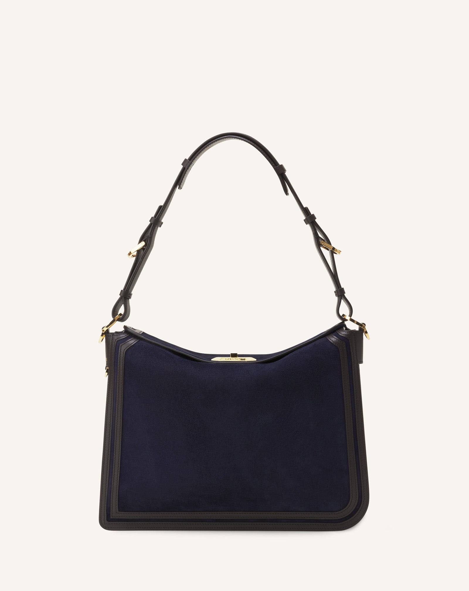 Blue Compagnon Asymmetrical Bag In Suede | Lanvin Women