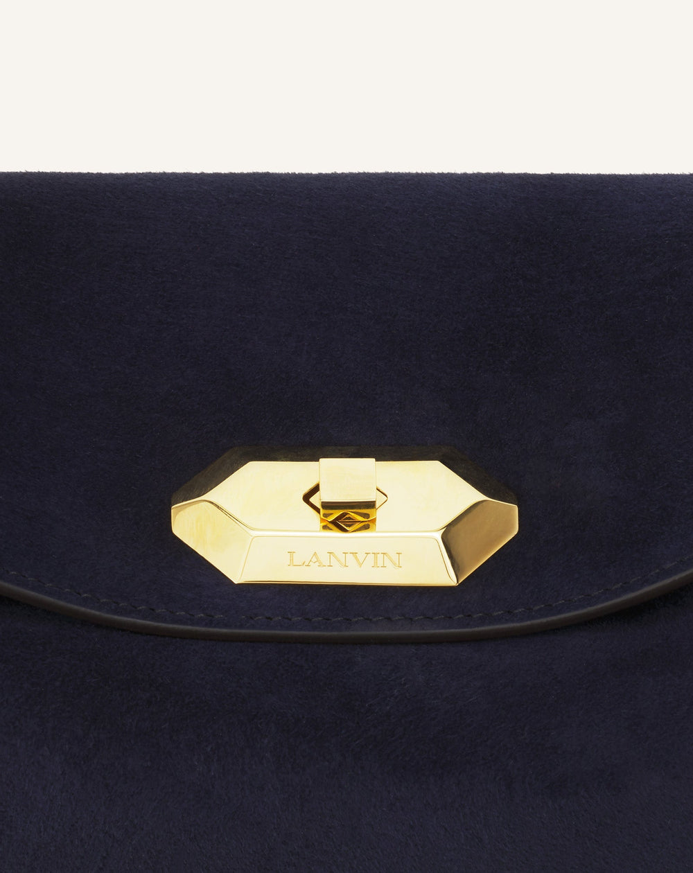 Blue Compagnon Asymmetrical Bag In Suede | Lanvin Women