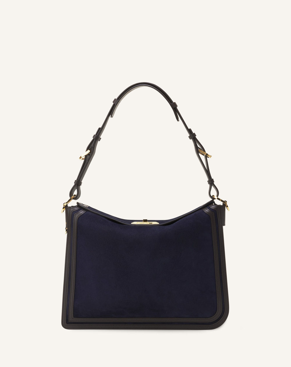 Blue Compagnon Asymmetrical Bag In Suede | Lanvin Women