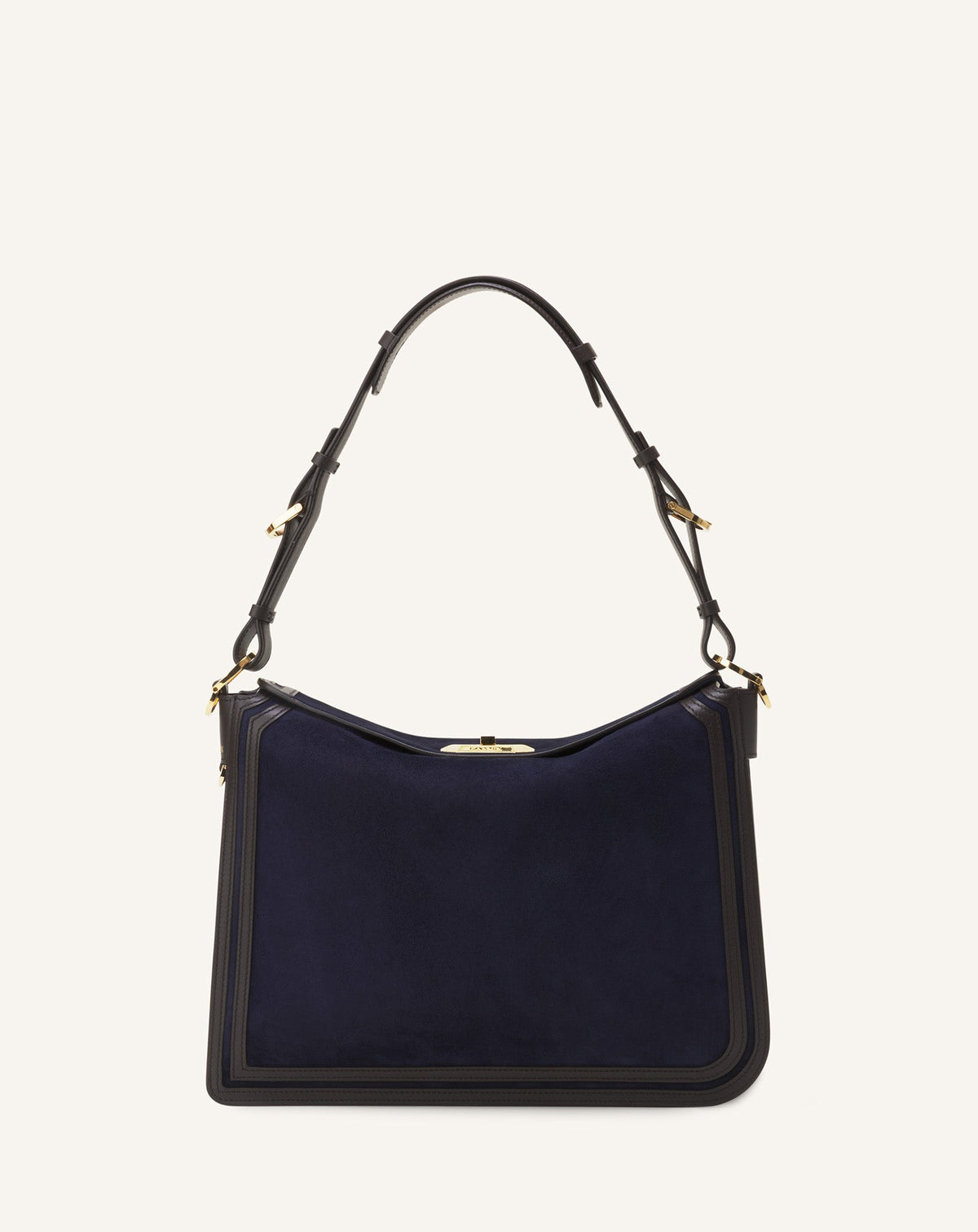 Blue Compagnon Asymmetrical Bag In Suede | Lanvin Women