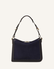 Blue Compagnon Asymmetrical Bag In Suede | Lanvin Women