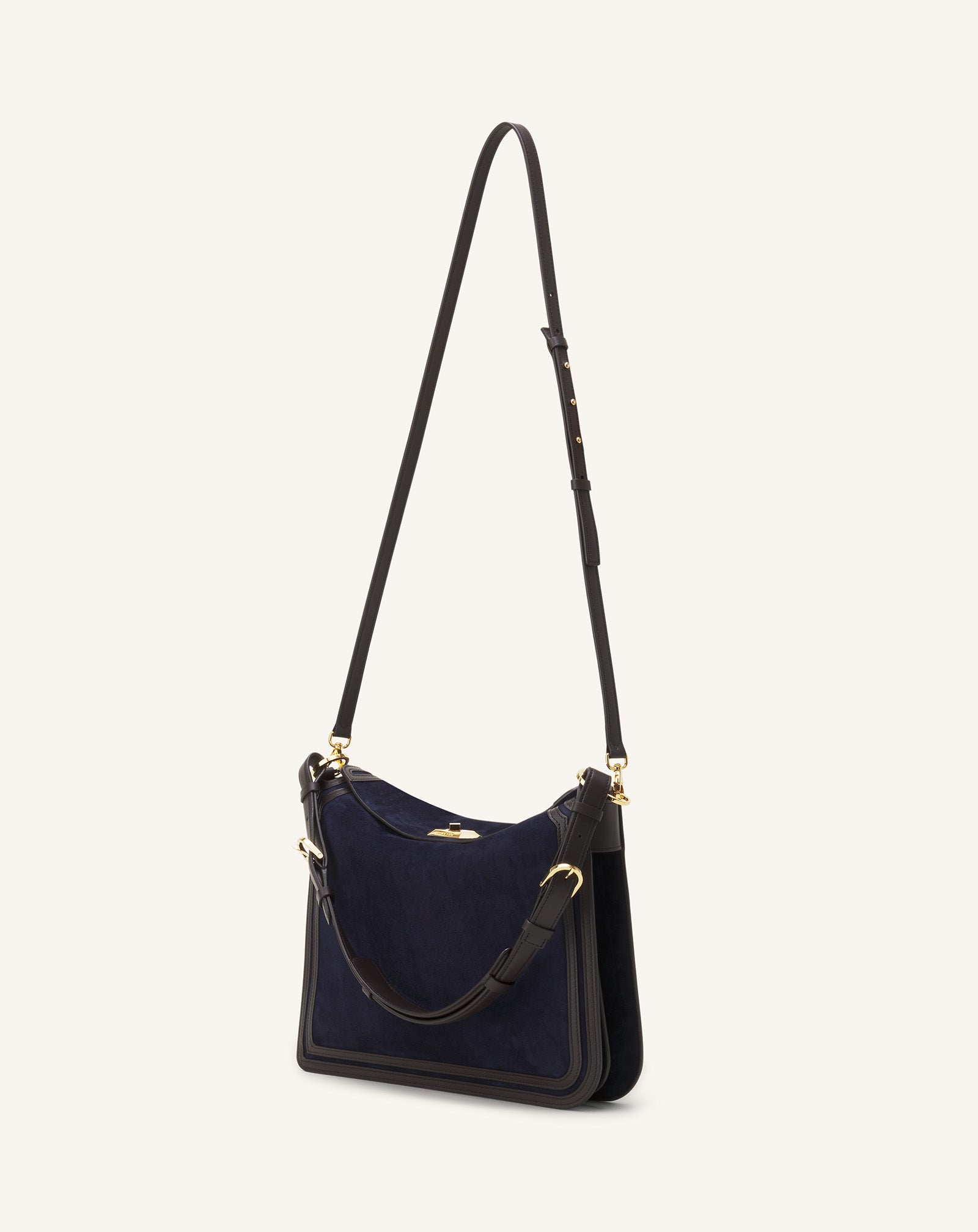 Blue Compagnon Asymmetrical Bag In Suede | Lanvin Women