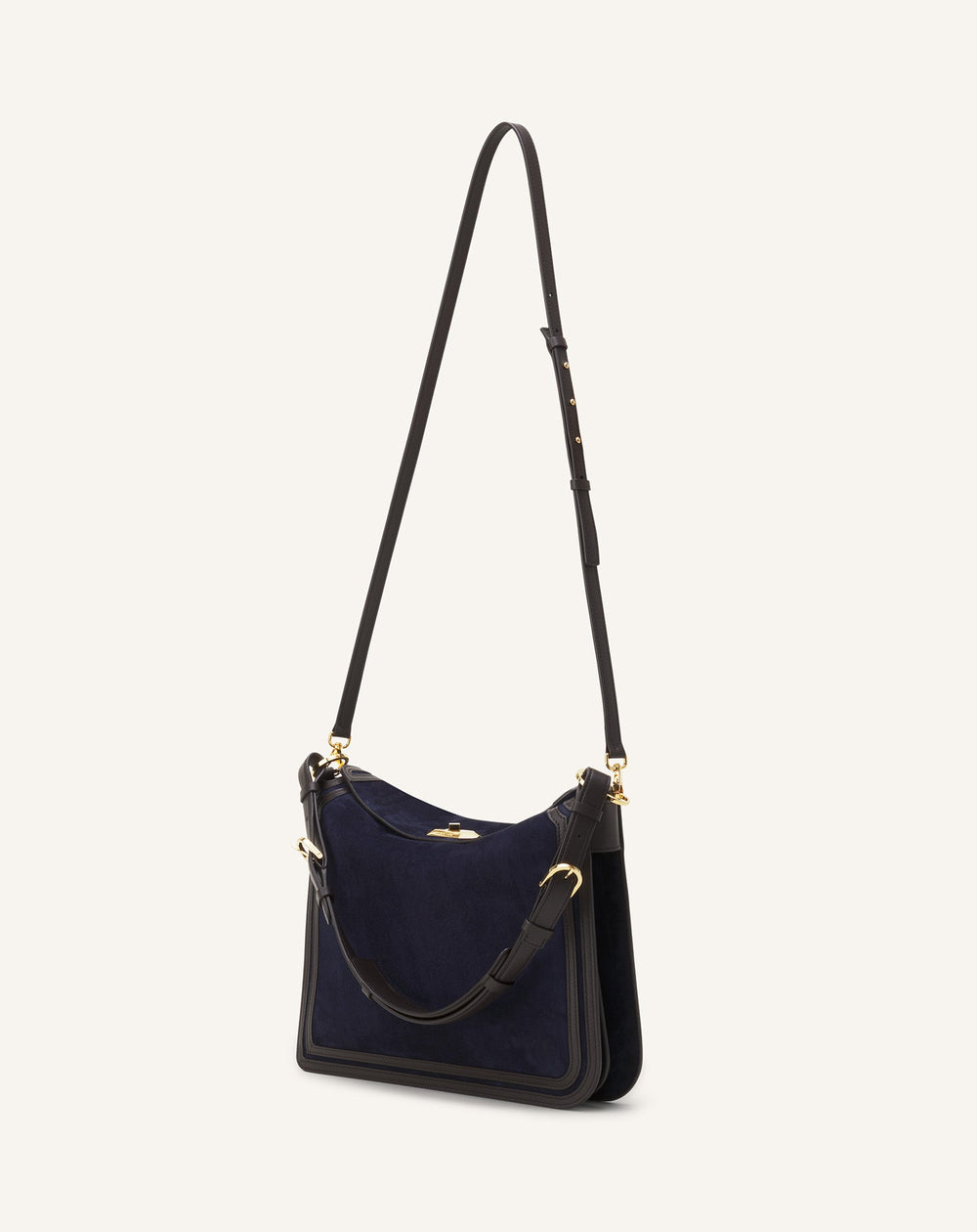 Blue Compagnon Asymmetrical Bag In Suede | Lanvin Women