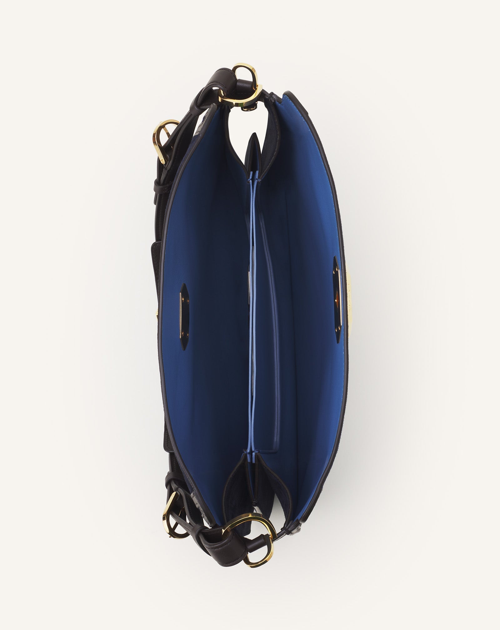 Blue Compagnon Asymmetrical Bag In Suede | Lanvin Women