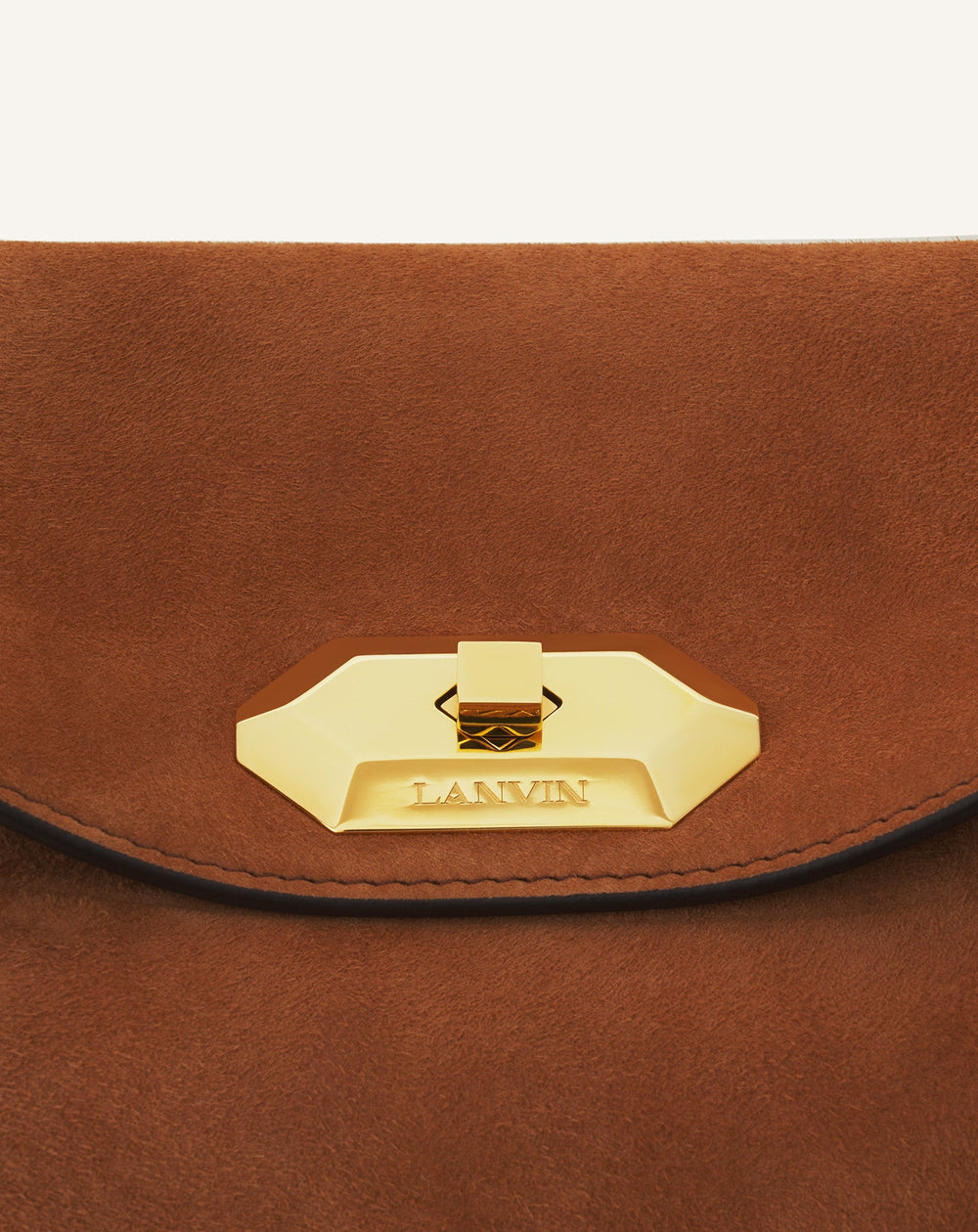 Brown Compagnon Asymmetrical Bag In Suede | Lanvin Women