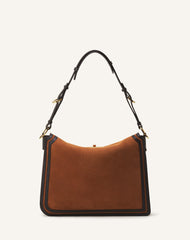 Brown Compagnon Asymmetrical Bag In Suede | Lanvin Women