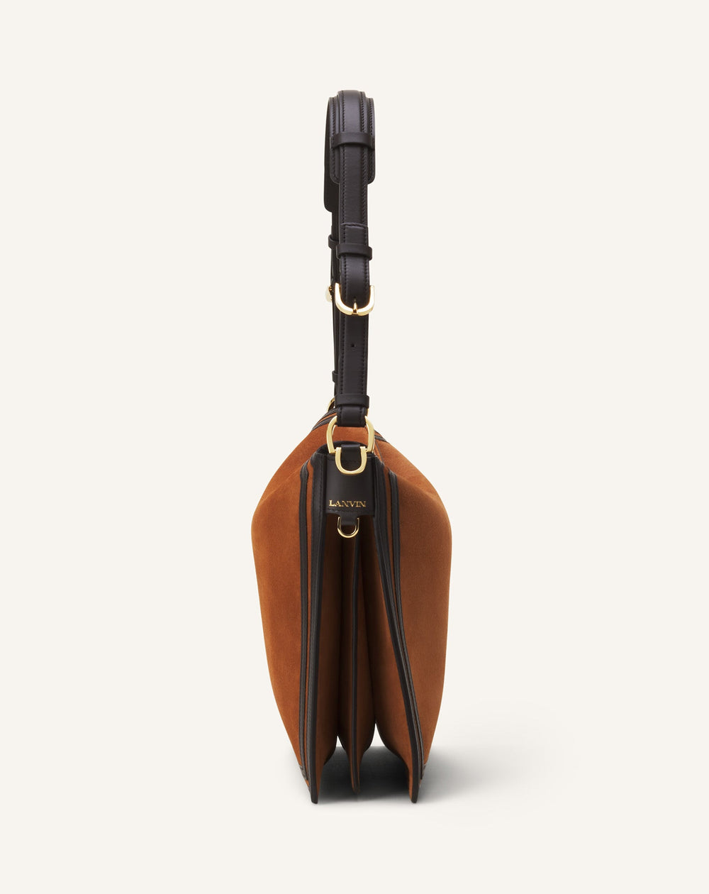 Brown Compagnon Asymmetrical Bag In Suede | Lanvin Women